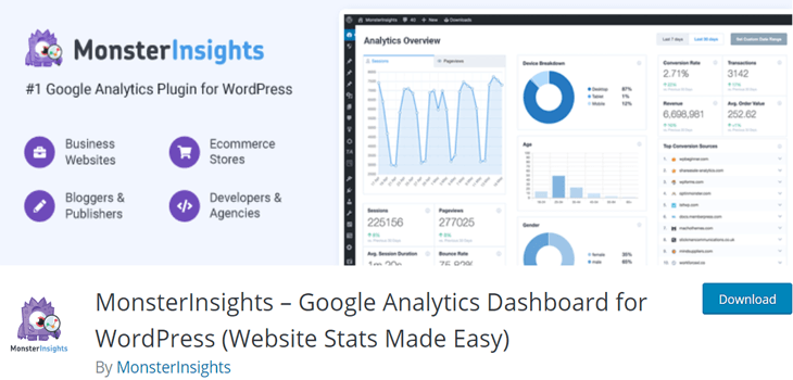 MonsterInsights Google Analaytics Plugin Free