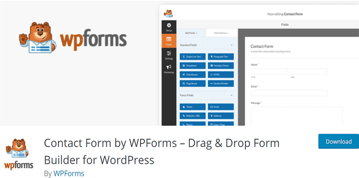 WPForms Lite Free WordPress Form Plugin